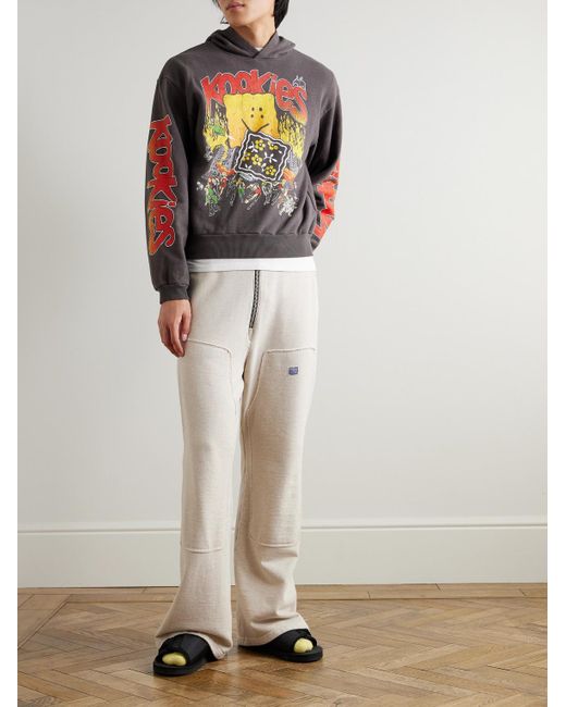 Kapital Gray Buster Peckish Rainbowy Printed Cotton-Jersey Hoodie for men