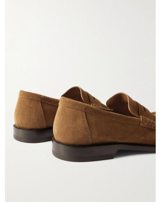 Loewe Brown Campo Suede Loafers for men