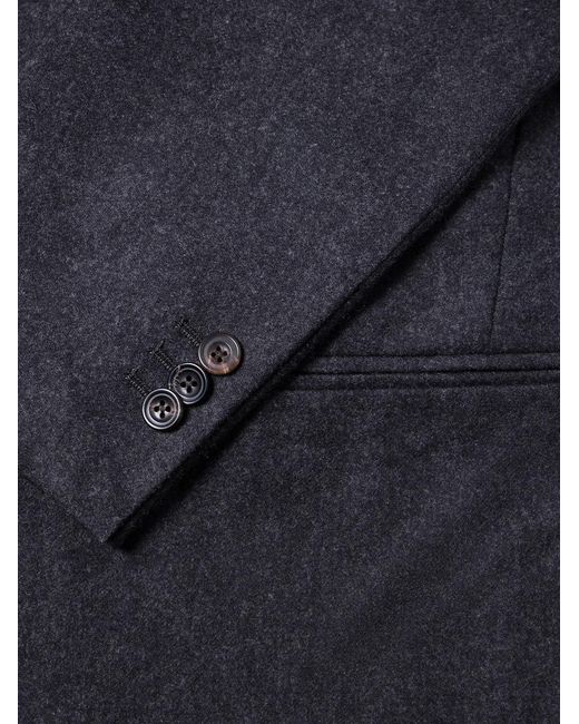 J. Mueser Blue Waverly Double-breasted Virgin Wool Suit Jacket for men