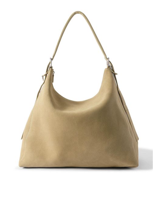 Lemaire Natural Leather-trimmed Suede Tote for men