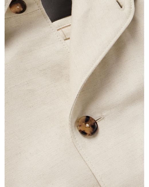 Loro Piana Natural André Rain System Linen Bomber Jacket for men