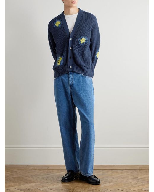 Folk Blue Straight-Leg Jeans for men