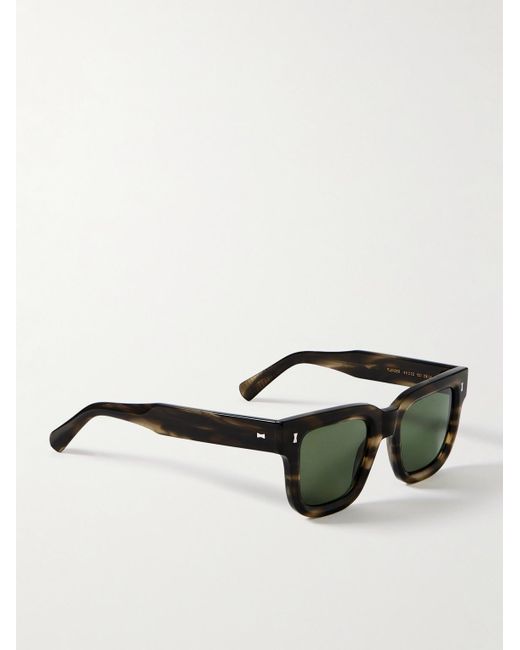 Mr P. Black Cubitts Plender D-frame Tortoiseshell Acetate Sunglasses for men