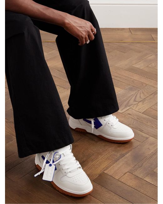 Off-White c/o Virgil Abloh Out Of Office Leather Sneakers in Blue for Men |  Lyst Canada