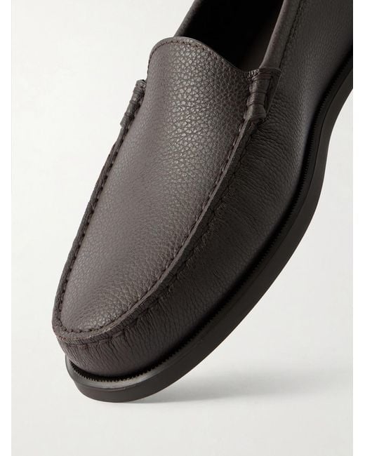 Morjas White The Venetian Full-Grain Leather Loafers for men