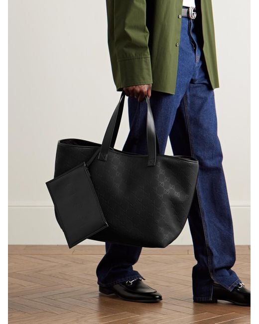 Tote Bag Grande di Gucci in Black da Uomo