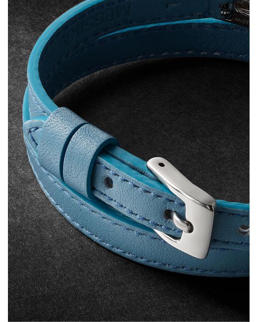 Messika Black My Move, Diamond And Leather Bracelet for men