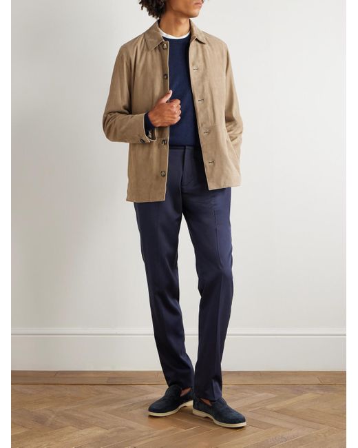 Rubinacci Blue Cashmere Sweater for men