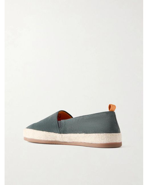 Mulo Suede Espadrilles in Blue für Herren