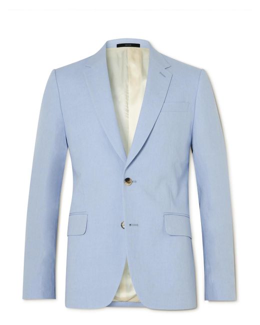 Paul Smith Linen Suit Jacket in Blue for Men | Lyst