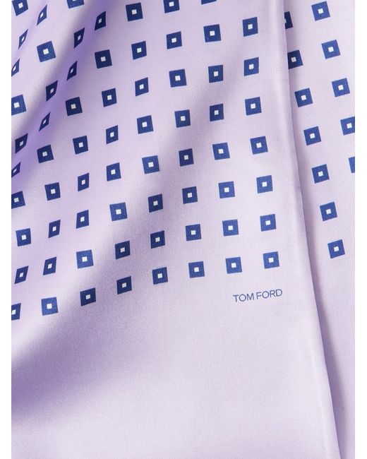 Tom Ford White Silk-jacquard Scarf for men