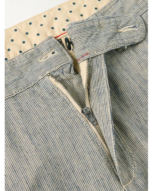 Massimo Alba Winch2 schmal geschnittene Hose aus einer gestreiften Baumwollmischung in Gray für Herren