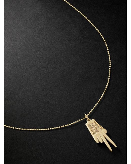 Sydney Evan Black Peace Diamond Pendant Necklace for men