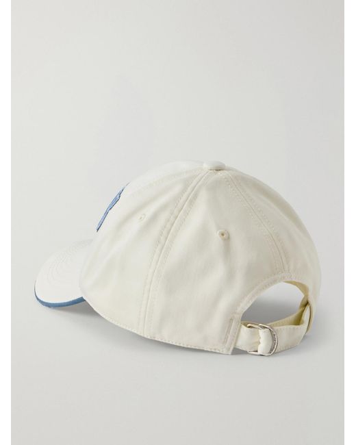 Acne Blue Logo-embroidered Cotton-twill Baseball Cap