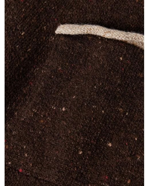 Inis Meáin Brown Donegal Merino Wool And Cashmere-blend Sweater for men