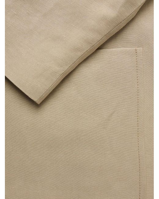 Loro Piana Natural Spagna Unstructured Nehru-Collar Linen And Silk-Blend Twill Jacket for men