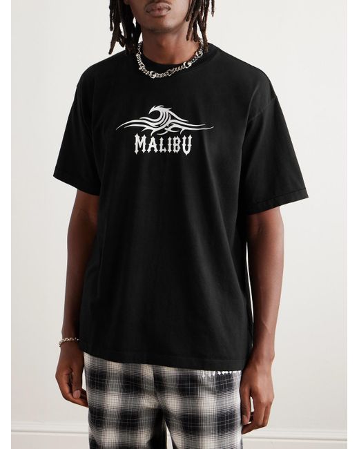 Local Authority Razor Wave T-Shirt aus Baumwoll-Jersey mit Print in Black für Herren