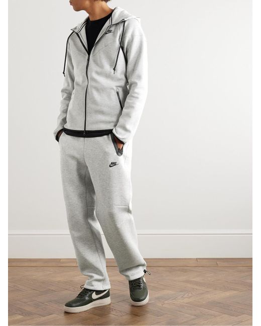 Nike White Sportswear Club Straight-leg Logo-print Cotton-blend Jersey Sweatpants for men