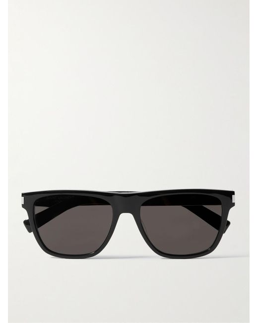 Saint Laurent Black D-frame Recycled-acetate Sunglasses for men