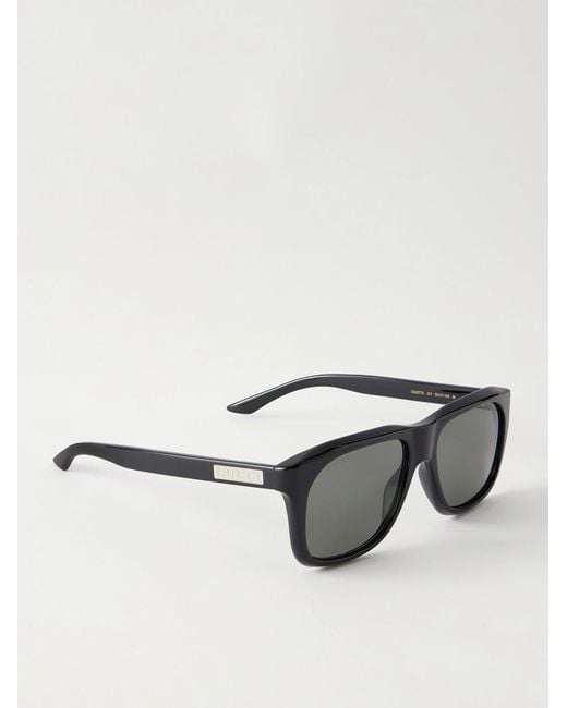 Gucci Black Square-Frame Acetate Sunglasses for men