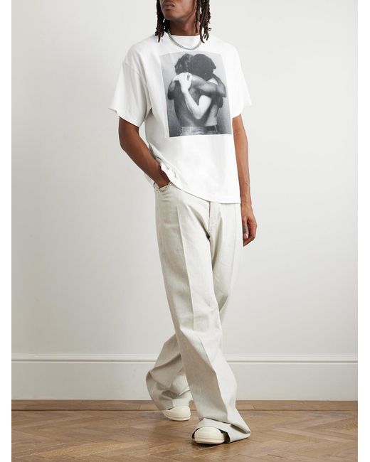 SAINT Mxxxxxx White Robert Mapplethorpe Printed Cotton-Jersey T-Shirt for men