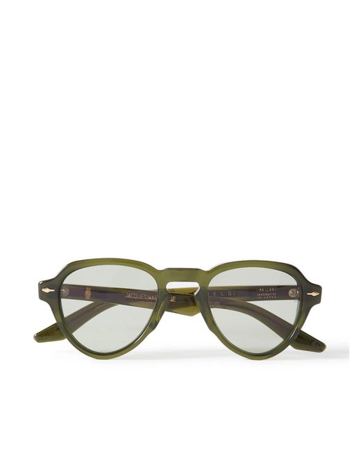 Jacques Marie Mage Green Hatfield D-frame Acetate Sunglasses for men