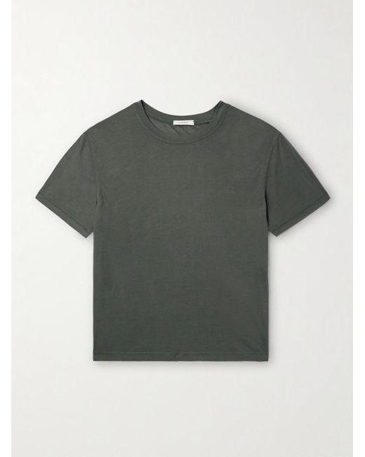 T-shirt in jersey di seta di Lemaire in Gray da Uomo