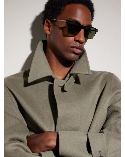 Oliver Peoples Green R-19 D-Frame Acetate And-Tone Sunglasses for men