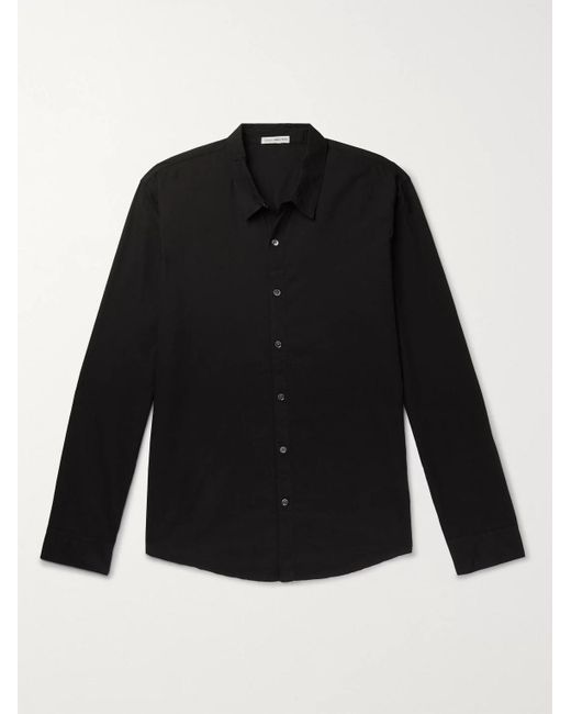 James Perse Black Standard Cotton Shirt for men