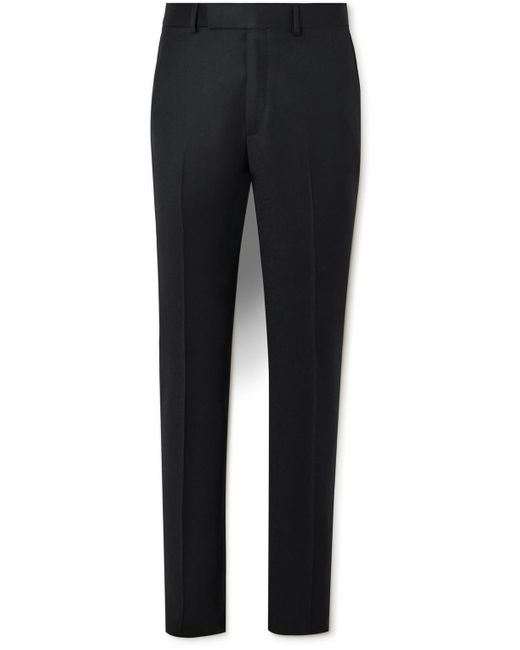 Kingsman Black Slim-fit Straight-leg Wool And Cashmere-blend Suit Trousers for men