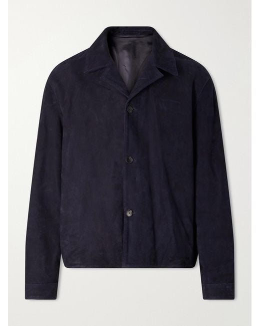 Mr P. Blue Suede Jacket for men