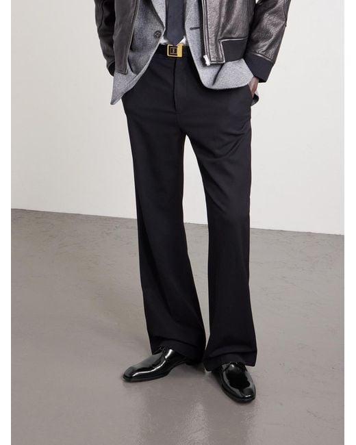 Saint Laurent Black Stanton Leather Derby Shoes for men