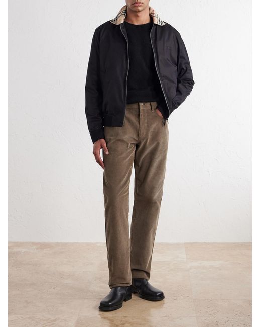 Burberry Natural Danny Straight-Leg Cotton-Corduroy Trousers for men
