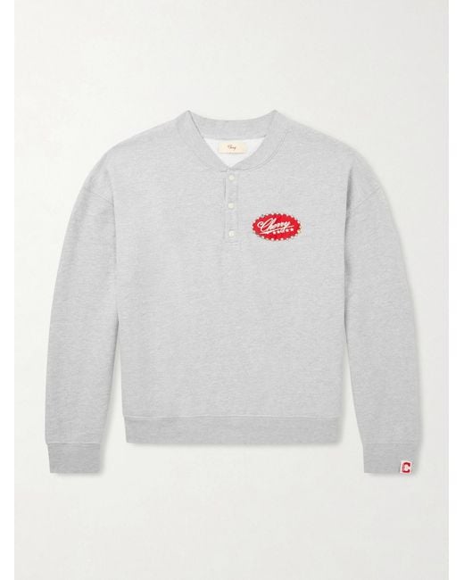 CHERRY LA White Five Star Studded Logo-Embroidered Cotton-Blend Sweater for men