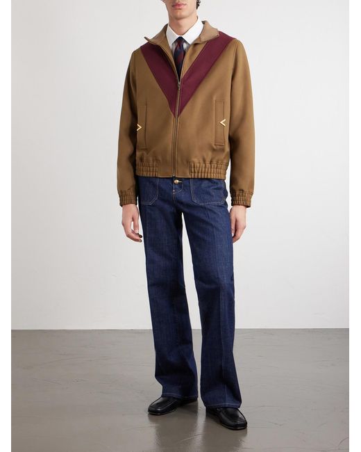 Valentino Garavani Brown Gabardine Lightweight Jacket for men