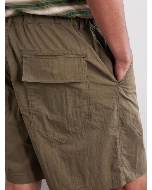 FRIZMWORKS Green Fatigue Straight-leg Cotton-blend Shorts for men