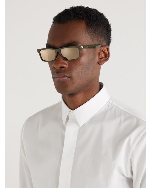 Dior Natural Diorider S2U Geometric Acetate Mirrored Sunglasses for men