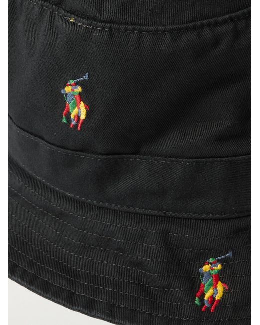 Polo Ralph Lauren Loft Fischerhut aus Baumwoll-Twill mit Logostickerei in Black für Herren