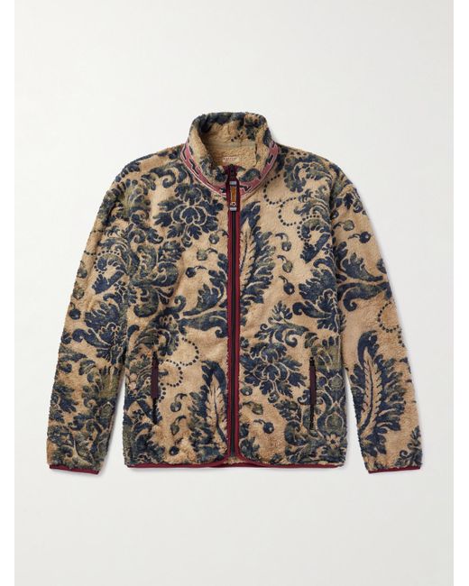 Kapital Natural Damask Printed Fleece Jacket for men