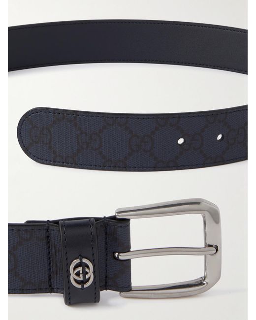 Gucci Blue Belt With Interlocking G Detail for men