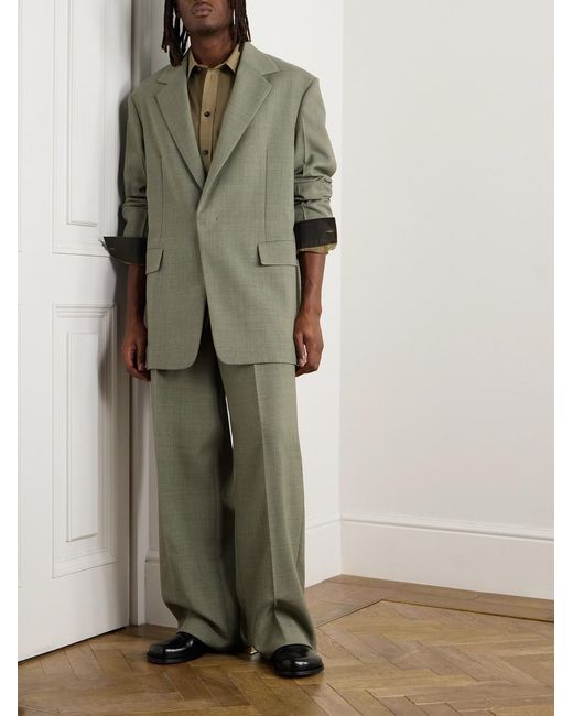 Jil Sander Green Mohair And Wool-Blend Blazer for men