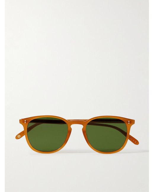 Garrett Leight Green Kinney Round-Frame Acetate Sunglasses for men