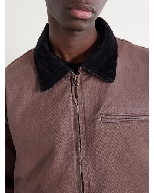 Corridor NYC Brown Utility Cotton-blend Twill Jacket for men