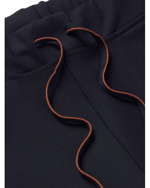 Loro Piana Blue Holburn Tapered Stretch Wish Virgin Wool Sweatpants for men