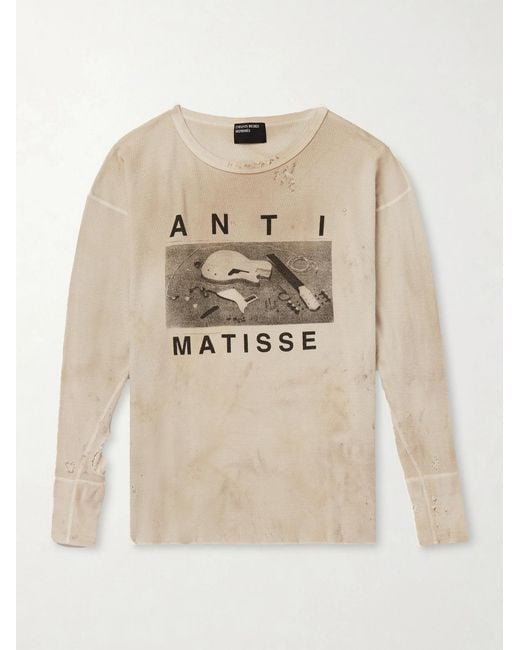 Enfants Riches Deprimes Natural Anti Matisse Printed Cotton-Jersey T-Shirt for men