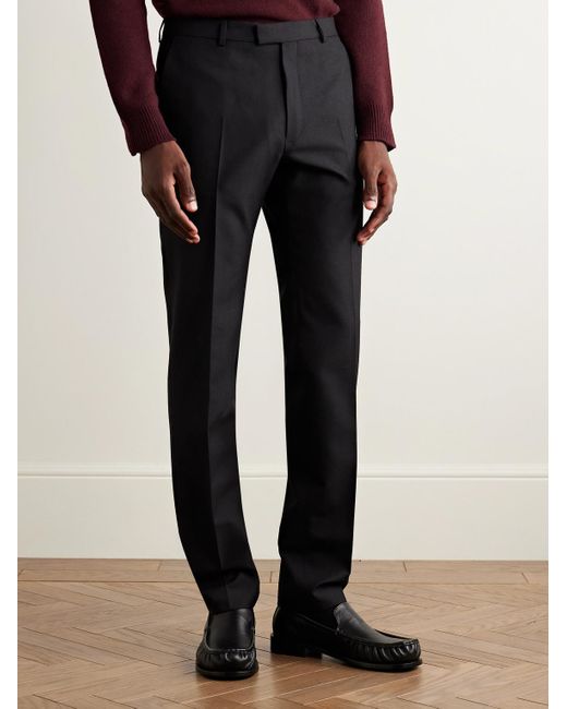 Dries Van Noten Black Slim-Fit Grain De Poudre Wool Suit for men