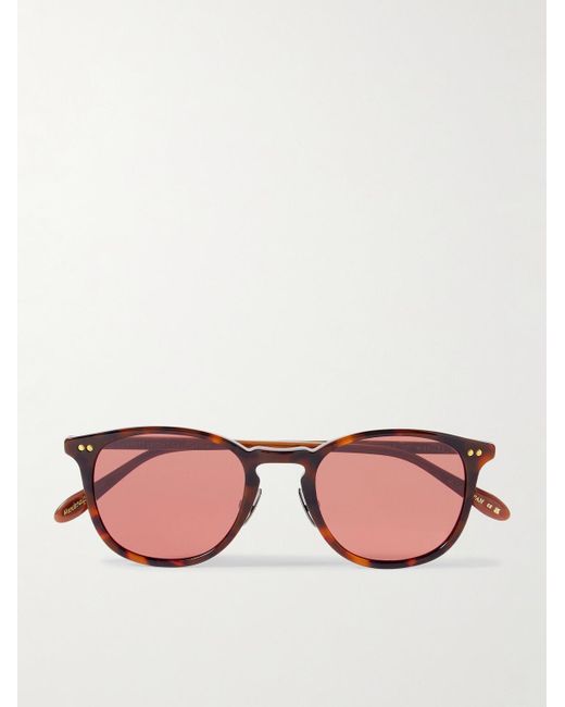 Garrett Leight Pink Kinney J Sun Round-Frame Tortoiseshell Acetate Sunglasses for men