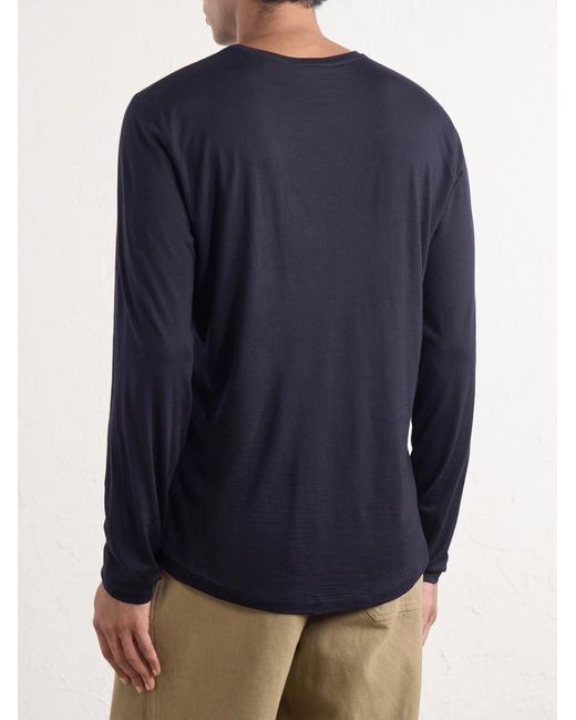 Orlebar Brown Blue Ob-t Wool-jersey T-shirt for men