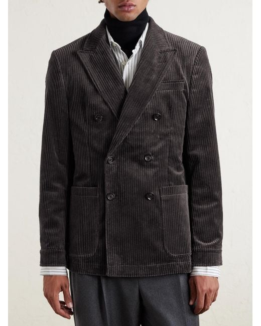 Giacca Doppiopetto di Oliver Spencer in Black da Uomo