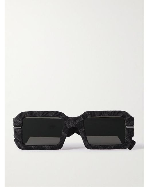 Occhiali da sole in acetato con montatura D-frame graphy di Fendi in Black da Uomo